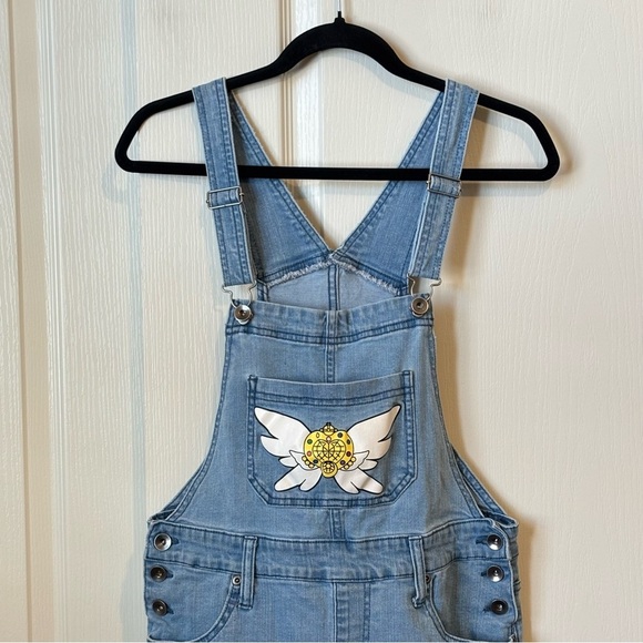 Hot Topic Sailor Moon Pretty Guardian Shortalls Overalls Denim Women’s Small - Picture 5 of 12
